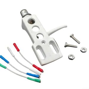 Suporte de toca-discos com cabo para cartucho AT3600L, base de metal de suporte de deck de vinil, compatível com suporte de cabeça Pioneer PLX1000 (branco) (Equipamentos)