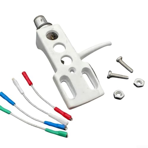 Suporte de toca-discos com cabo para cartucho AT3600L, base de metal de suporte de deck de vinil, compatível com suporte de cabeça Pioneer PLX1000 (branco) (Equipamentos)