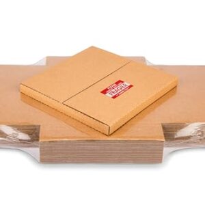 wisaiboxl Wisaiboxl Kraft Vinyl Record Caixas De Remessa 12,8 X 12,8 X 1 Polegada Lp Mailers Com Adesivos Frágeis, Pacote Com 50 (Discos de Vinil)