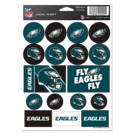 Folha adesiva de vinil Philadelphia Eagles 12,7 cm x 18 cm (Discos de Vinil)