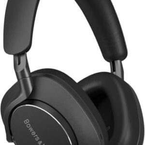 Bowers & Wilkins Fones de ouvido sem fio over-ear Px8, cancelamento de ruído ativo avançado, materiais luxuosos, vida útil da bateria de 30 horas, carregamento rápido de 15 minutos, preto (Equipamentos)