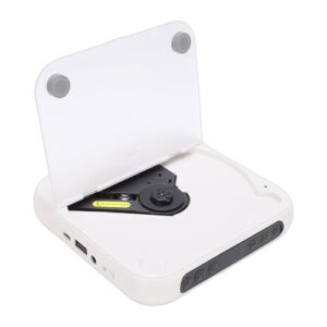 Zopsc Leitor de CD Portátil Com Bluetooth 5.3, Leitor de CD de Mesa Com Alto-falantes Estéreo Duplos, Discman Recarregável para Casa e Carro Com Tela LCD e Reprodução de MP3 Via U (WHITE) (Equipamentos)