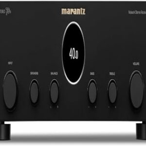 Marantz Receptor AV STEREO 70s 2-Ch (75W x 2) – Receptor compacto de home theater 4K/120 e 8K, amplificação classe A/B, suporta Spotify Connect, Airplay 2, Bluetooth e muito mais via Wi-Fi e HEOS (Equipamentos)