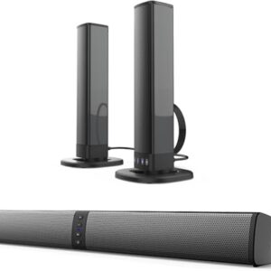 Soundbar Bluetooth Desmontável 20W, Home Theater para TV com Reprodução USB/TF/AUX e Rádio FM, Caixa de Som Sound Bar para Diversos Dispositivos (Equipamentos)