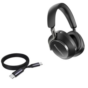BoxWave Cabo compatível com Bowers & Wilkins Px8 – Cabo DirectSync PD (91 cm) – USB-C para USB-C (100 W), cabo trançado tipo C de carregamento e sincronização de 91 cm – preto (Equipamentos)