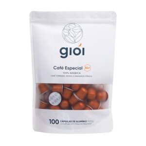 Gioi Café Especial, 100% Arábica, 100 Cápsulas Compatíveis com Nespresso®, 84+ Escala SCA (100 Cápsulas, Blend Média) (Café)