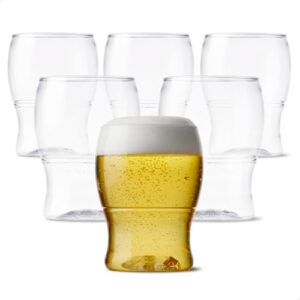 TOSSWARE Copo de cerveja POP de 200 ml, conjunto de 48 copos de cerveja de plástico de qualidade premium, recicláveis, inquebráveis e transparentes (Cervejas)