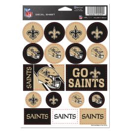Folha de adesivo de vinil New Orleans Saints 12,7 cm x 17,8 cm (Discos de Vinil)