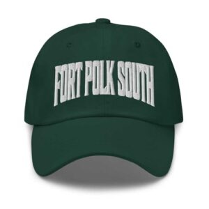 Boné de beisebol Fort Polk South Fort Polk South Dad Louisiana LA Chapéu bordado lembrança, Abeto, Tamanho Único (Equipamentos)
