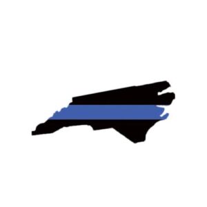 North Carolina State Shaped The Thin Blue Line Sticker Police Support NC V2 12.7 cm Bumper Locker Laptop Window - Adere a qualquer superfície (Discos de Vinil)