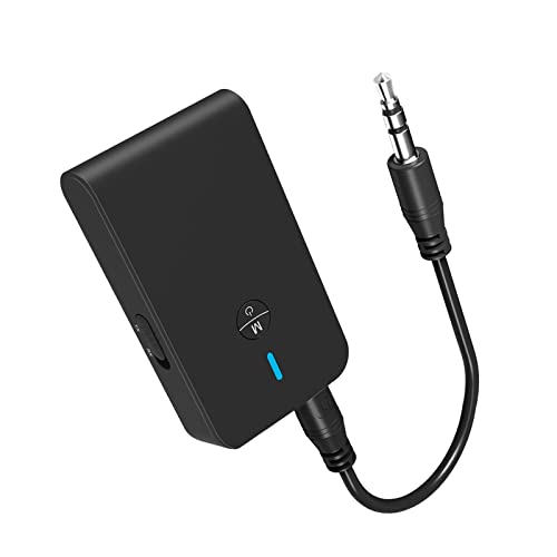 BT-6 2-EM-1 Bluetooth 5.0 Transmissor Receptor Adaptador de Áudio Sem Fio 3.5mm AUX Receptor Receptor Receptor de Música para TV Carro Fone de Ouvido Estéreo Alto-falante (Equipamentos)