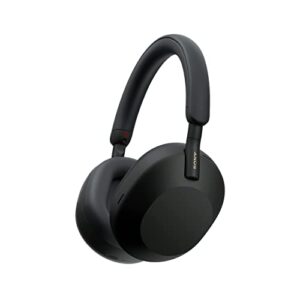 Sony Fones de ouvido WH-1000XM5 premium com cancelamento de ruído, otimizador automático NC, bateria de 30 horas, controle de voz Alexa, preto (Equipamentos)