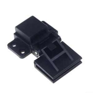 Substituição de dobradiça para toca-discos de vinil para toca-discos de plástico ABS preto, peças de proteção contra poeira de deck de áudio para reparo de sistema estéreo Hi-Fi (Equipamentos)