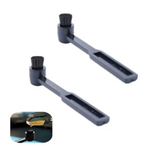 2 peças de escova de limpeza de agulha de toca-discos profissional Stylus escova de limpeza Stylus escova de disco para limpar caneta stylus sujeira e poeira (preto) (Equipamentos)