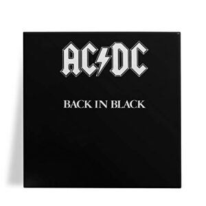 Azulejo Decorativo Ac Dc Back in Black 15x15 (Discos de Vinil)