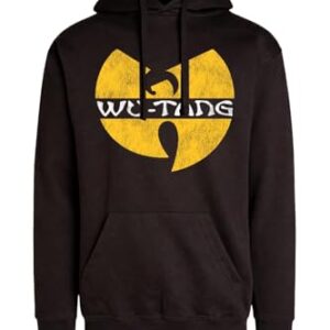 Wu-Tang Clan Moletom com capuz com logotipo envelhecido, Preto, 3G (CDs)