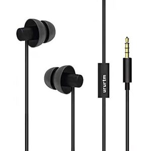 Ururtm Fones de ouvido à prova de som, fones de ouvido macios com isolamento de ruído para dormir, noite, insônia, sono lateral, ronco, viagens, meditação e relaxamento (preto) (CDs)