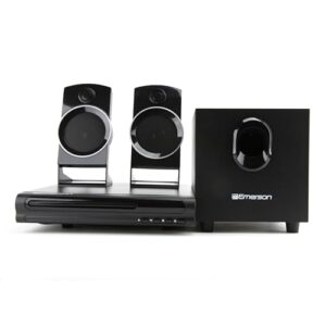 Emerson Leitor de DVD ED-8050 de 2.1 canais Home Theater e sistema de som surround com subwoofer, saída HDMI, reprodução USB e alto-falantes duplos – Ideal para experiência imersiva de filmes e música (CDs)