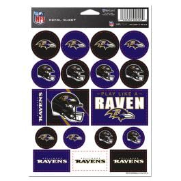 Folha adesiva de vinil Baltimore Ravens 12,7 cm x 17,8 cm (Discos de Vinil)