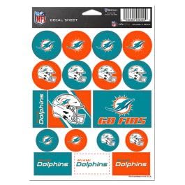 Folha adesiva de vinil Miami Dolphins 12,7 cm x 18 cm (Discos de Vinil)