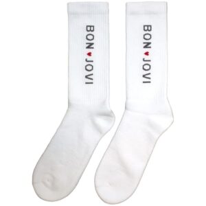 Rock Off officially licensed products Meias felpudas com logotipo da banda de coração Bon Jovi tamanho único (CDs)