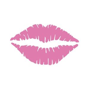 Adesivo de vinil Kiss Outline Mark Lips decalque para janela de carro notebook 15 cm x 9 cm (rosa macio) (Discos de Vinil)