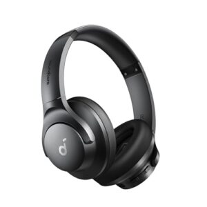 soundcore Q20i da Anker, Fone de Ouvido Bluetooth com Cancelamento de Ruído Híbrido Ativo, Headphone Sem Fio, 60h Bateria, Áudio Hi-Res, Graves Potentes, App Personalização, Modo Transparência, Preto (Equipamentos)