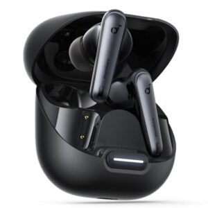 soundcore Liberty 4 NC da Anker, Fone de Ouvido Bluetooth Sem Fio, Redução de Ruído de 98,5%, Cancelamento Adaptativo para Ouvidos e Ambiente, Áudio Hi-Res, 50H de Bateria, Carregamento Sem Fio, Preto (Equipamentos)