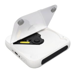Sanpyl Leitor de CD, Leitor de CD de Mesa Bluetooth Portátil para Casa, Som de Alta Fidelidade, Com Rádio FM de Porta AUX de 3,5 Mm (Equipamentos)