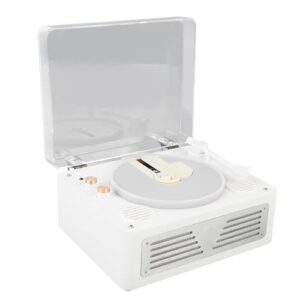 Luocute CD Player Sem Fio, Portable Retro BT CD CD R Player RW Music Player Com Alto-falantes, Controle Remoto, Suporta USB/AUX/TIPO-C para Casa, Som Surround 3D (Branco) (Equipamentos)