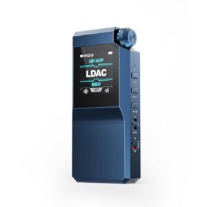 FiiO BTR17 Bluetooth 5.4 USB DAC AMP com LDAC, aptX Lossless Dual ES9069Q, PEQ de 10 bandas, THX AAA 78+ amperes 3,5 mm não balanceado e balanceado de 4,4 mm (azul) (Equipamentos)