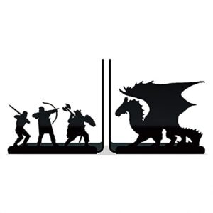 Fábrica Geek - Suporte Aparador De Livros Dvd Cd - Dragão Terra Média RPG - Acrílico - Preto - 1 Unidade (CDs)