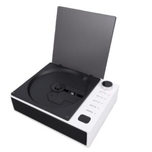 Zopsc CD Player Bluetooth Com Rádio FM para Casa Com Controle Remoto, Receptor Transmissor Bluetooth, 2600mAh, CD Player de Mesa.(2,5 W, USB/AUX) (WHITE) (Equipamentos)