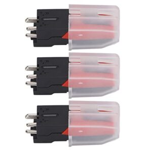 ZJchao Agulha de Toca-discos, Substituição de Agulha de Registro, Cartucho de Mesa Giratória de Caneta de Fonógrafo de Substituição Antiga Com 3 Peças de de Toca-discos para LP (Poste de alumínio) (Equipamentos)