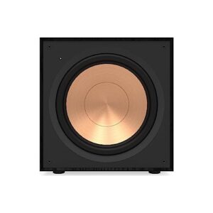 Klipsch Subwoofer sem fio Reference R-121SW de 30,48 cm com woofers de polímero cristalino termoformado de cobre girado e um amplificador totalmente digital para som premium em preto (Equipamentos)