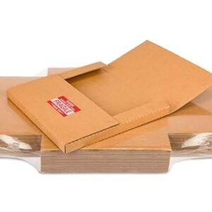 Kayritonz Caixas De Remessa De Álbuns De Vinil, 12,8" X 12,8" X 1", Caixas De Papelão Ondulado Kraft, Com Adesivos Frágeis, Marrom, Pacote Com 50 Unidades (Discos de Vinil)