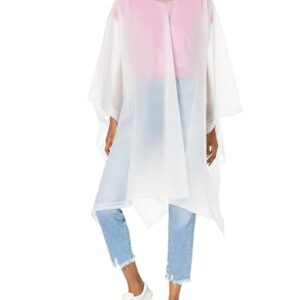 totes Poncho de chuva para adultos e crianças, Transparente., Tamanho Único (Discos de Vinil)