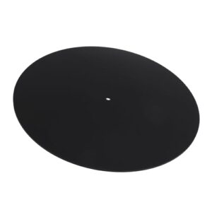 Xixian Tapete Giratório de Acrílico para Toca-discos de 12 Polegadas - Slipmat Antiestático Melhora a Clareza do Som e a Resposta Dos Graves (Preto Transparente) (Equipamentos)