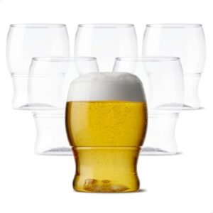 TOSSWARE Copo de cerveja POP de 350 ml, conjunto de 48 copos de cerveja de plástico de qualidade premium, recicláveis, inquebráveis e transparentes (Cervejas)