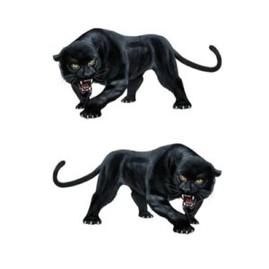 Pacote com 2 adesivos de carro Pantera Negra, 15 x 8 cm - Adequado para caminhões e motocicletas, deixando seus passeios cheios de aura, adesivo decalque de carro impermeável e durável |#AZ138 (Discos de Vinil)