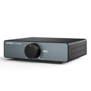 Amplificatore Hi-Fi AIYIMA A07 MAX 2 CH 300 Wx2 TPA3255 mini amplificatore di potenza in classe D Amplificatore desktop mono stereo collegabile a ponte 600 Watt con uscita da 3,5 mm (Equipamentos)