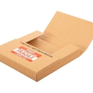 kayritonz Kayritonz 45 Rpm 7 Polegadas Vinyl Record Mailers, 7,5" C X 7,5" L X 1" A Caixas De Papelão Ondulado Kraft Para Remessa, Embalagem De Correspondência, Mudança De Armazenamento, Com Adesivo (Discos de Vinil)