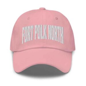 Boné de beisebol Fort Polk North Boné Fort Polk North Dad Louisiana LA Chapéu bordado lembrança, rosa, Tamanho Único (Equipamentos)