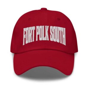 Boné de beisebol Fort Polk South Fort Polk South Dad Louisiana LA Chapéu bordado lembrança, Oxicoco, Tamanho Único (Equipamentos)