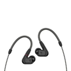 Sennheiser Consumer Audio Fones de ouvido Audiófilos IE 200 cm – Transdutores TrueResponse para som neutro, graves impactantes, cabo trançado destacável com ganchos de orelha flexíveis – Preto (Equipamentos)