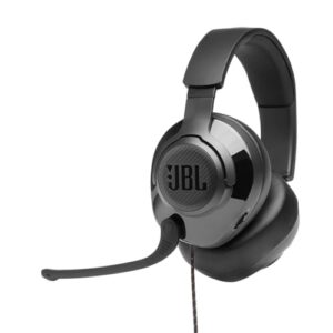 JBL Quantum 200 – Fones de ouvido para jogos circum-auriculares – Preto, grande (Equipamentos)