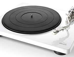 Denon Gira-discos analógicos semiautomáticos DP-400 (branco) com sensor automático de velocidade | Tonearm curvado especialmente projetado | Suporta velocidades de 33 1/3. 45, 78 RPM (Vintage) | (Equipamentos)