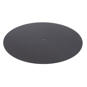 Tapete Giratório Acrílico para Toca-discos de Vinil, Absorção de Choque, Almofada Antiderrapante para Toca-discos Padrão de 12 Polegadas (Preto claro) (Equipamentos)