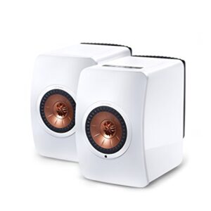 KEF Sistema de música LS50 sem fio (branco, par), Branco/Cobre, LS50AWH (Equipamentos)