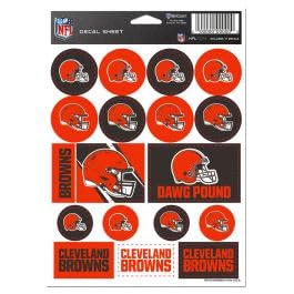 Folha de adesivo de vinil Cleveland Browns 12,7 cm x 18 cm (Discos de Vinil)